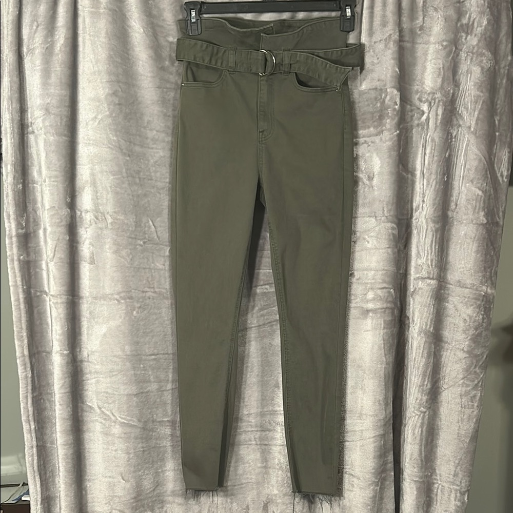 Pistola Olive Green Jeggings Slim Fit